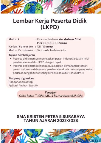 LKPD KD 8 MISI PERDAMAIAN DUNIA
