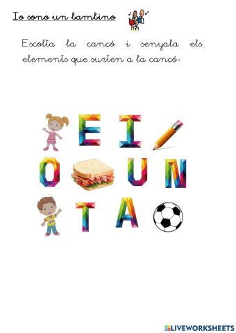 CANÇÓ - Io sono un bambino