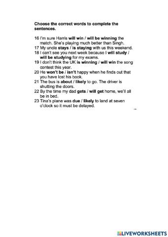 Revision intermediate+