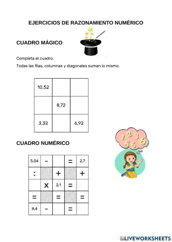 Razonamiento decimales