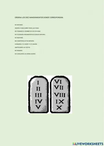Diez mandamientos