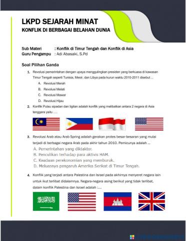 Konflik di timur tengah dan asia