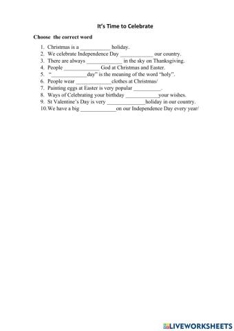 It's time to celebrate