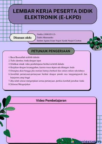 E-LKPD Perbandingan Trigonometri