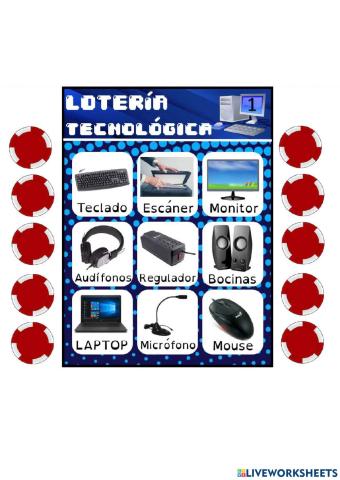 Lotería Tecnológica TABLAS 1-9
