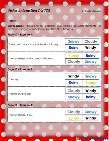 The seasons 1. 4°-Ficha1-2023