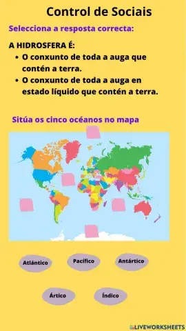 Control CCSS Tema 2 A auga no planeta. AROA