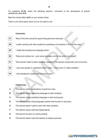 TKT Module 1 practice test (part 2)