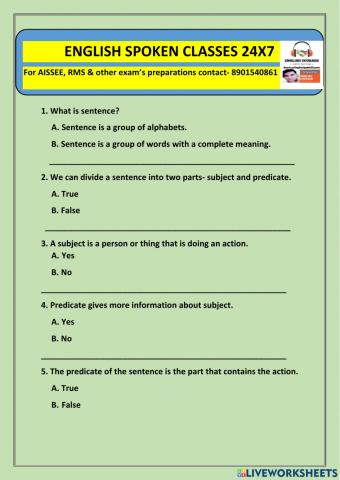Subject and Predicate