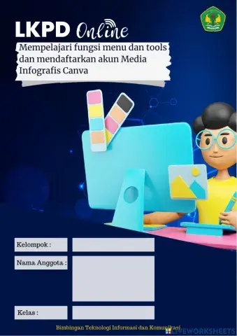Mempelajari fungsi menu dan tools dan mendaftarkan akun Media Infografis Canva