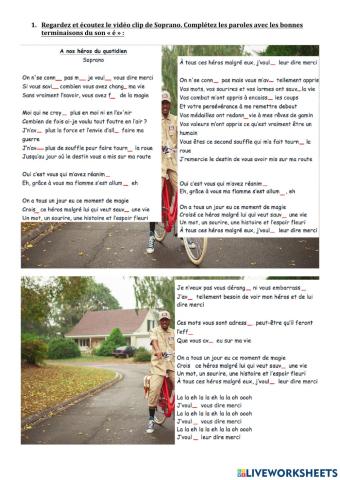 A nos héros du quotidien, Soprano