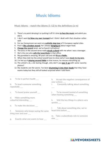 Music idioms