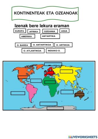 Kontinenteak eta ozeanoak