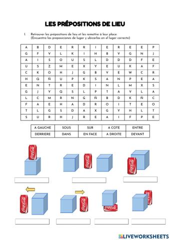 Recherche les preposition de lieu