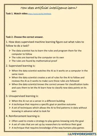 Artificial intelligence