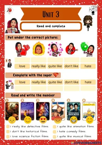 5th grade. Unit 3. Sheet 4. Richmond