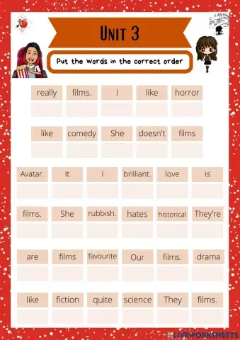 5th grade. Unit 3. Sheet 8