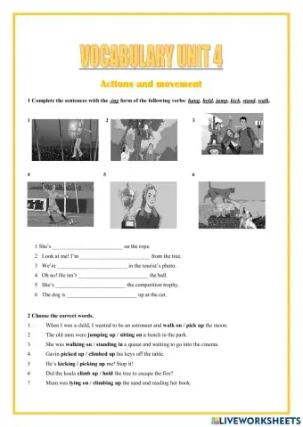 Actions and movement