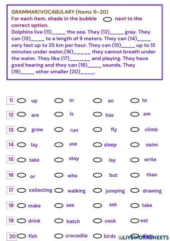 Grade 9 Grammar & Vocabulary S 2