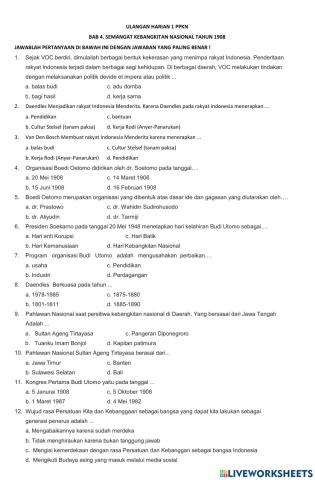 Ulangan harian 4 PPKN
