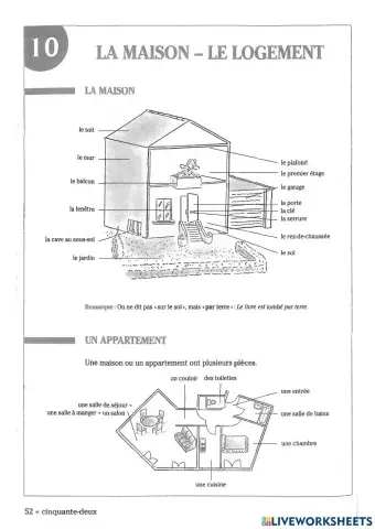 Vocabulaire de la maison