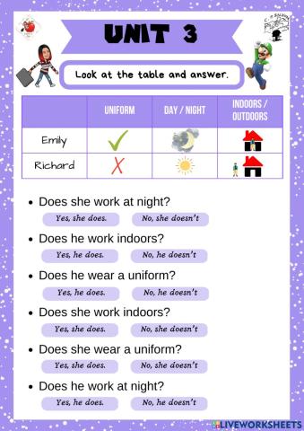 4th grade. Unit 3.  Sheet 5