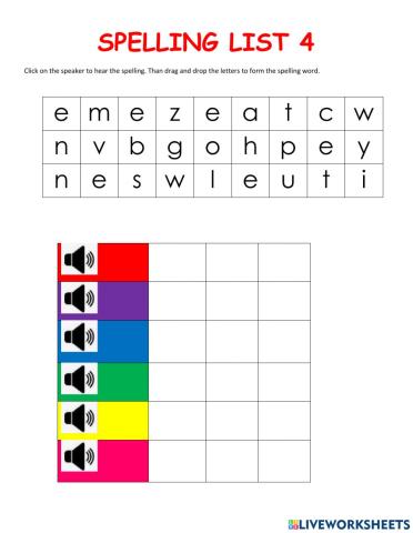 Spelling List 4: Journeys