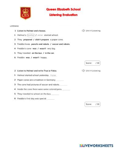 2nd Listening Unit 4