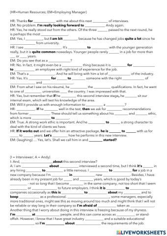 Hiring process and interviews