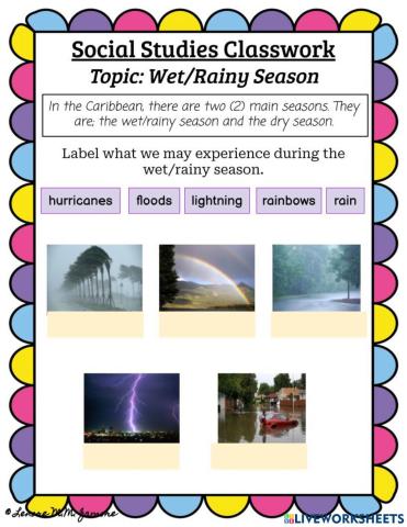 Social Studies - Wet-Rainy Season