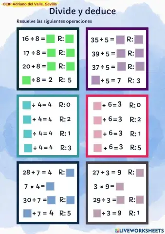 Patrones de la división