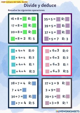 Patrones de la división