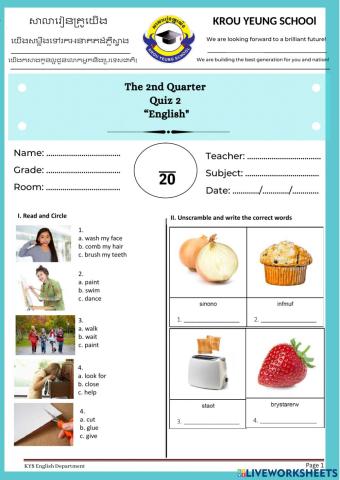 English Quiz 2