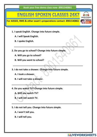 Future simple tense