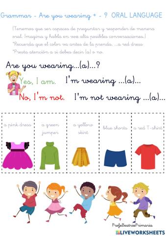 Go Far Year 2 U3 Carnival. Grammar TO BE WEARING