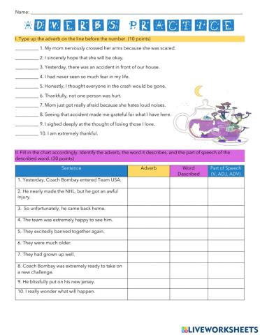Adverb Practice