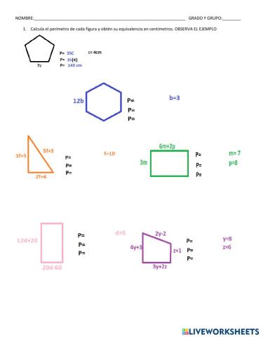 Perimetros algebraicos