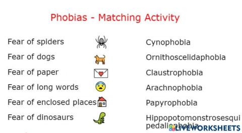 Phobias activity