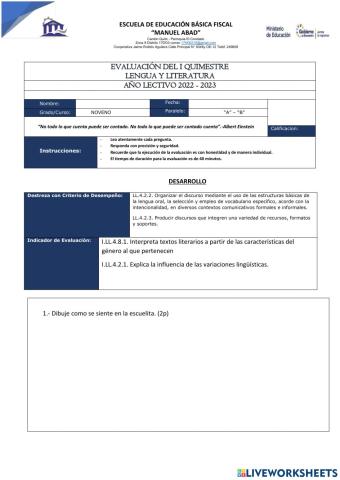 Evaluación novenos dif