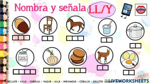 Nombra y señala LL-y