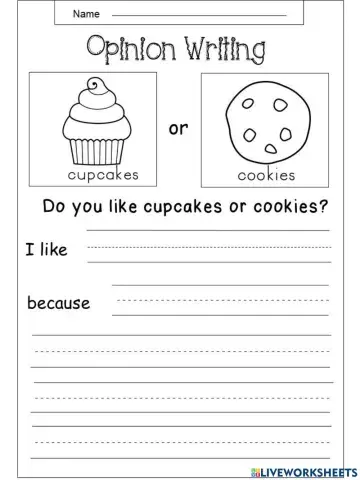 Opinion Writing-Cupcakes or Cookies?