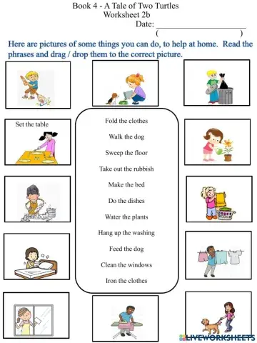 2b Household Chores Worksheet