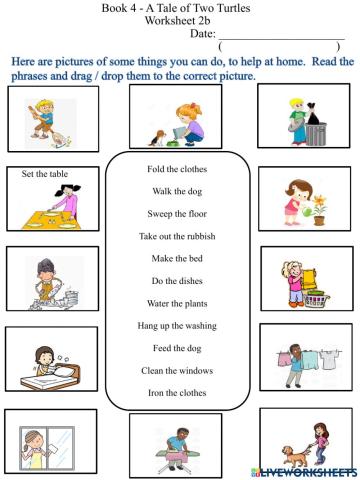 2b Household Chores Worksheet