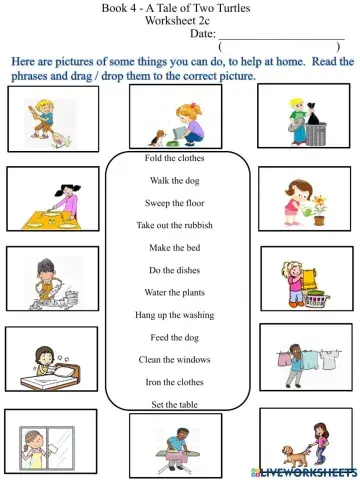 2c Household Chores Worksheet