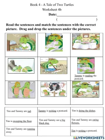 4b Read and Match sentences to pictures Worksheet