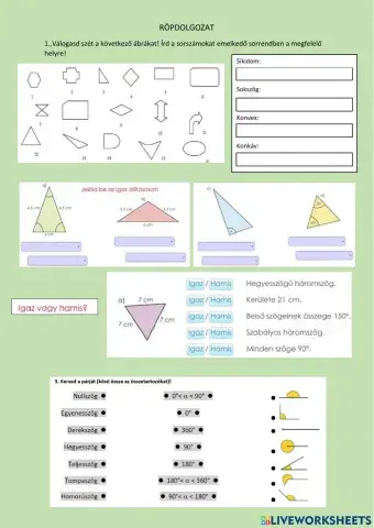 Síkbeli alakzatok, háromszögek