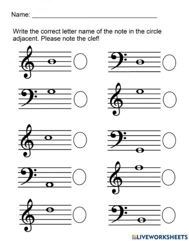 NAME THE NOTES (G & F Clef)