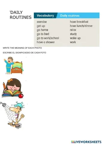 Rutinas Diarias-Daily routines