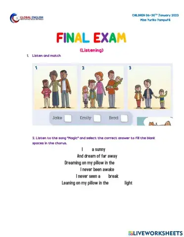 Final exam-listening