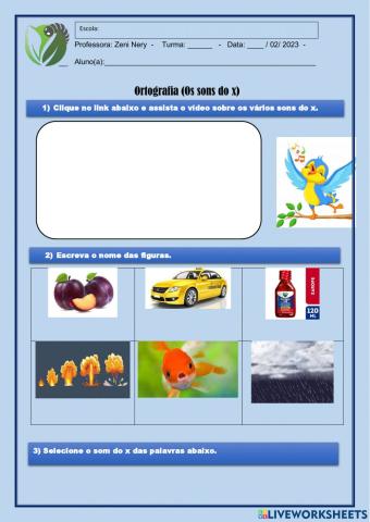 Os vários sons do x